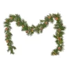 Christmas Greenery Noble House 9 Ft. Cashmere Pine Battery Operated Pre-Lit LED Artificial Christmas Garland With Snowy Branches And Pinecones -Christmas Lights Sales noble house christmas garland 54838 64 1000