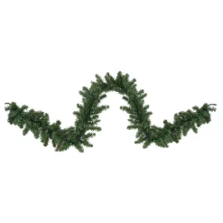 Christmas Greenery Northlight 9 Ft. X 10 In. B/O Pre-Lit LED Canadian Pine Artificial Christmas Garland With Multi-Lights