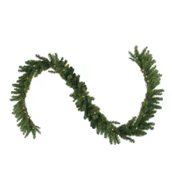 Christmas Greenery Northlight 9 Ft. X 14 In. Pre-Lit Canadian Pine Artificial Christmas Garland With Clear Lights