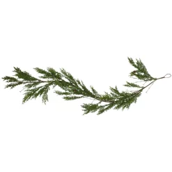 Christmas Greenery Northlight 72 In. Green Cypress Unlit Artificial Christmas Garland With Black Grape Berries