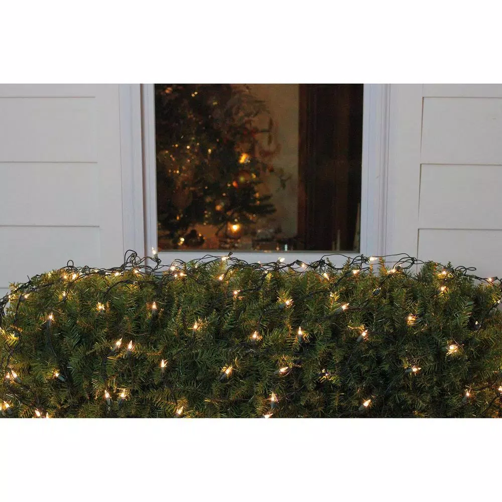 Christmas Lights Northlight 4 Ft. X 6 Ft. 150-Light White Mini Christmas Net Lights With Green Wire 4 Christmas Lights Northlight 4 Ft. X 6 Ft. 150-Light White Mini Christmas Net Lights With Green Wire - Image 2