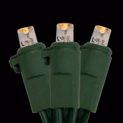 Northlight 74.75 Ft. 300-Light LED Clear Warm White Wide Angle Christmas Lights With Green Wire