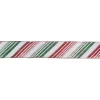 Christmas Tree Decorations Northlight 2.5 In. X 16 Yds. Red And Green Diagonal Glitter Stripe Wired Craft Ribbon -Christmas Lights Sales northlight christmas tree ribbon 33531365 64 1000