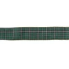 Christmas Tree Decorations Northlight 2.5 In. X 16 Yds. Green And Gold Plaid Wired Craft Ribbon -Christmas Lights Sales northlight christmas tree ribbon 33531367 64 1000