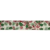 Christmas Tree Decorations Northlight 2.5 In. X 16 Yds. Glitter Holly Berries And Pinecones Cream Wired Ribbon -Christmas Lights Sales northlight christmas tree ribbon 33531408 64 1000