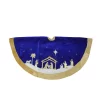 Christmas Tree Decorations Northlight 48 In. Blue And Gold Nativity Scene Christmas Tree Skirt With Gold Border -Christmas Lights Sales northlight christmas tree skirts collars 32912627 64 1000