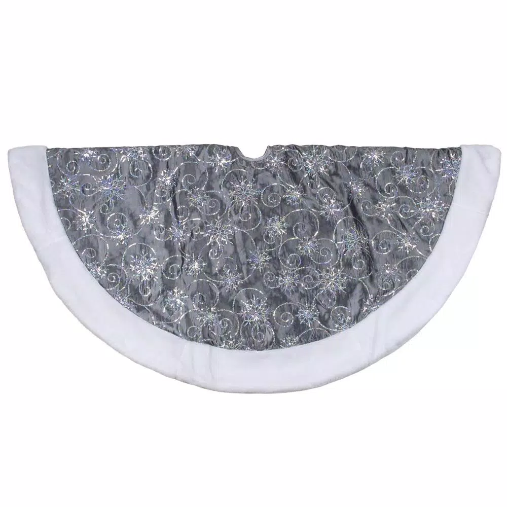 Christmas Tree Decorations Northlight 46 In. Gray And Silver Sequined Christmas Tree Skirt With Faux Fur Trim 3 Christmas Tree Decorations Northlight 46 In. Gray And Silver Sequined Christmas Tree Skirt With Faux Fur Trim