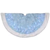 Christmas Tree Decorations Northlight 48 In. LED Blue Iridescent Glittered Snowflakes Christmas Tree Skirt -Christmas Lights Sales northlight christmas tree skirts collars 33530781 64 1000