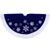 Christmas Tree Decorations Northlight 48 In. Blue Velveteen Snowflake Christmas Tree Skirt With Faux Fur Trim -Christmas Lights Sales northlight christmas tree skirts collars 33530782 64 1000
