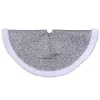 Christmas Tree Decorations Northlight 20 In. Silver Glittered Mini Christmas Tree Skirt With Faux Fur Trim -Christmas Lights Sales northlight christmas tree skirts collars 33530802 64 1000