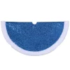 Christmas Tree Decorations Northlight 20 In. Blue Glittered Mini Christmas Tree Skirt With Faux Fur Trim -Christmas Lights Sales northlight christmas tree skirts collars 33530804 64 1000