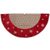 Christmas Tree Decorations Northlight 60 In. Burlap Glittered Snowflake Rustic Christmas Tree Skirt With Red Velvet Trim -Christmas Lights Sales northlight christmas tree skirts collars 33530813 64 1000