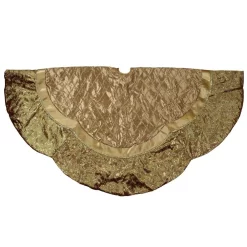 Christmas Tree Decorations Northlight 72 In. Gold Quilted Christmas Tree Skirt With Iridescent Sequins