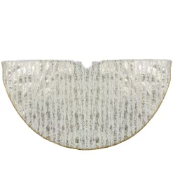Christmas Tree Decorations Northlight 48 In. White And Gold Wood Grain Pattern Christmas Tree Skirt