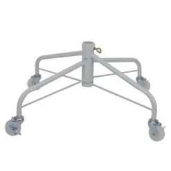 Christmas Tree Decorations Northlight White Metal Rolling Christmas Tree Stand For 6.5 Ft. To 7.5 Ft. Artificial Trees