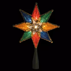 Christmas Tree Decorations Northlight 8 In. Multi-Color Mosaic 8-Point Star Christmas Tree Topper – Clear Lights -Christmas Lights Sales northlight christmas tree toppers 32606315 c3 1000