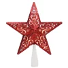 Christmas Tree Decorations Northlight 8.5 In. Red Glitter Star Cut-Out Design Christmas Tree Topper – Clear Lights -Christmas Lights Sales northlight christmas tree toppers 32606348 64 1000