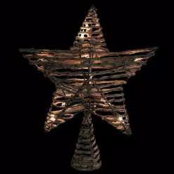 Christmas Tree Decorations Northlight 11.5 In. Natural Brown Rattan Star Christmas Tree Topper – Clear Lights -Christmas Lights Sales northlight christmas tree toppers 32606352 c3 1000