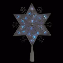 Christmas Tree Decorations Northlight 10 In. Silver 8-Point Snowflake Christmas Tree Topper – Blue Lights -Christmas Lights Sales northlight christmas tree toppers 32606354 c3 1000