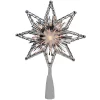 Christmas Tree Decorations Northlight 8 In. Retro Silver Tinsel 8-Point Star Christmas Tree Topper – Clear Lights -Christmas Lights Sales northlight christmas tree toppers 32606356 64 1000