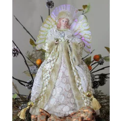 Christmas Tree Decorations Northlight 16 In. Lighted B/O Fiber Optic Angel In Golden Sequined Gown Christmas Tree Topper -Christmas Lights Sales northlight christmas tree toppers 32606680 4f 1000