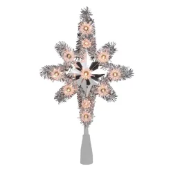 Christmas Tree Decorations Northlight 11 In. Silver Tinsel Star Of Bethlehem Christmas Tree Topper In Clear Lights -Christmas Lights Sales northlight christmas tree toppers 33406542 4f 1000