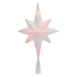 Christmas Tree Decorations Northlight 11 In. Frosted Bethlehem Star With Gold Scrolling Christmas Tree Topper In Multi-Lights -Christmas Lights Sales northlight christmas tree toppers 33406550 c3 1000