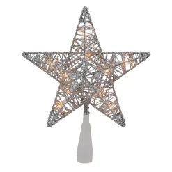 Christmas Tree Decorations Northlight 9.5 In. Lighted 5 Point Silver Wire Star Christmas Tree Topper With Clear Lights