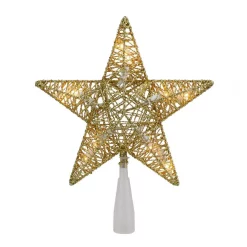 Christmas Tree Decorations Northlight 9.5 In. Lighted 5 Point Gold Wire Star Christmas Tree Topper With Clear Lights