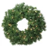 Christmas Greenery Northlight 24 In. Pre-Lit Deluxe Windsor Pine Artificial Christmas Wreath With Clear Lights -Christmas Lights Sales northlight christmas wreaths 32606787 64 1000