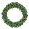 Christmas Greenery Northlight 60 In. Pre-Lit Deluxe Windsor Pine Artificial Christmas Wreath With Clear Lights