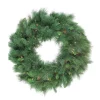 Christmas Greenery Northlight 48 In. PreLlit White Valley Pine Artificial Christmas Wreath With Clear Lights -Christmas Lights Sales northlight christmas wreaths 32913311 64 1000