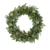 Christmas Greenery Northlight 30 In. Pre-Lit Mixed Winter Pine Artificial Christmas Wreath With Clear Lights -Christmas Lights Sales northlight christmas wreaths 32915495 64 1000