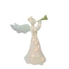 Outdoor Christmas Decorations Northlight 29 In. Christmas Lighted Tinsel Trumpeting Angel Outdoor Decoration