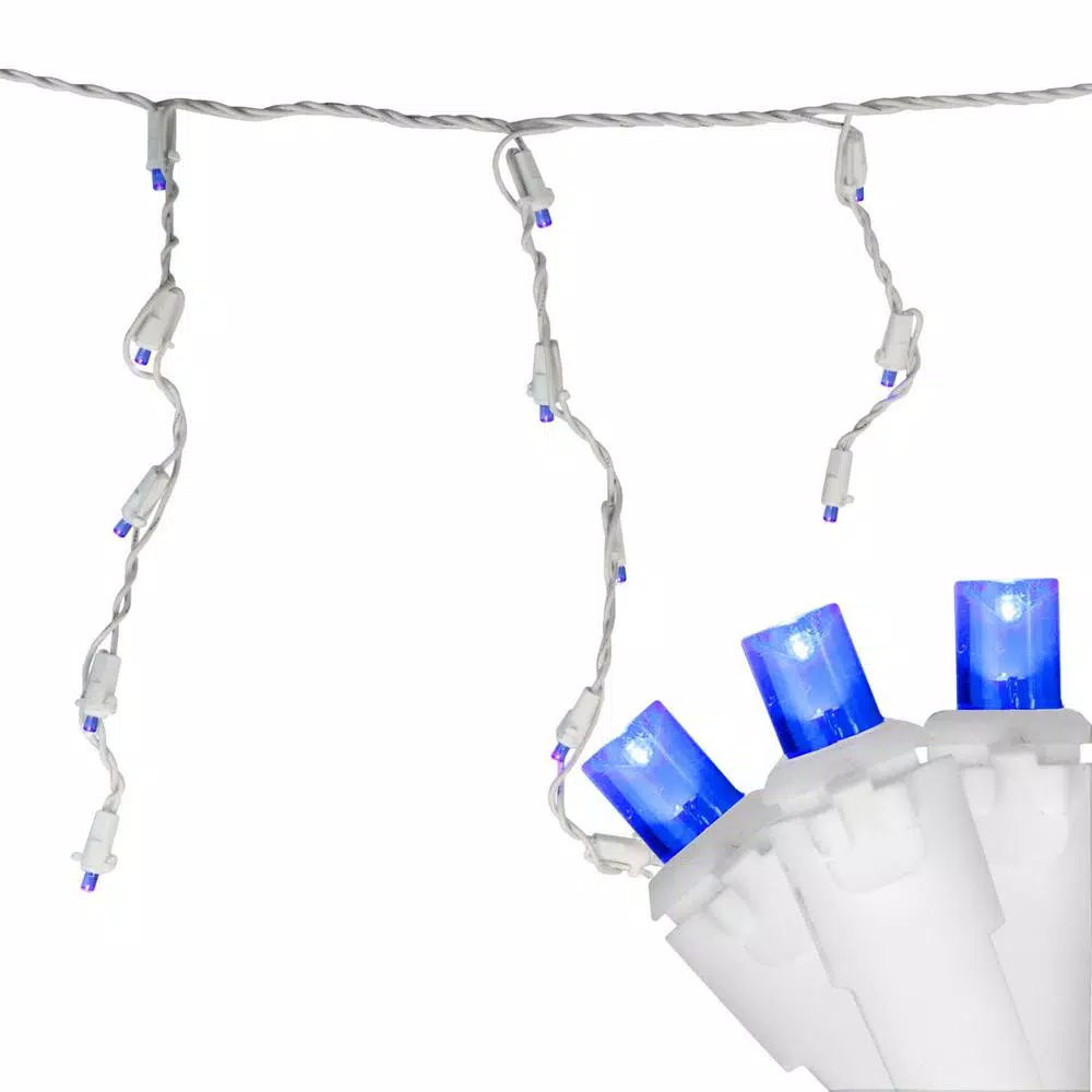 Christmas Lights Northlight 6.75 Ft. 100-Light Blue LED Wide Angle Icicle Lights 3 Christmas Lights Northlight 6.75 Ft. 100-Light Blue LED Wide Angle Icicle Lights