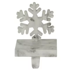 Indoor Christmas Decorations Northlight 7.25 In. Black And White Marbled Snowflake Christmas Stocking Holder