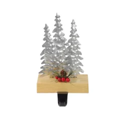 Indoor Christmas Decorations Northlight 8.5 In. Galvanized Metal And Wood Tree Shaped Christmas Stocking Holder