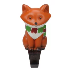 Indoor Christmas Decorations Northlight 5.25 In. Fox Wearing A Scarf Christmas Stocking Holder