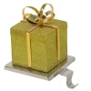 Indoor Christmas Decorations Northlight 6 In. Gold Glittered Gift Box Shaped Christmas Stocking Holder -Christmas Lights Sales northlight stocking holders 32913458 64 1000
