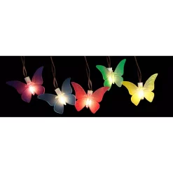 Christmas Lights Sienna 10-Light Multi-Color Battery Operated Butterfly Garden Patio Umbrella LED Lights With Timer (10-Pack)