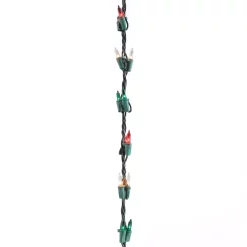 Christmas Lights Sienna 100-Light Clear And Green Shimmering Christmas Garland Mini Lights With 9 Ft. Green Wire