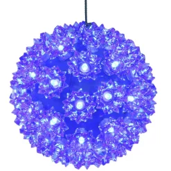 Christmas Lights Sunnydaze Decor 5 In. Indoor/Outdoor Blue Colored Lighted Ball Hanging Décor