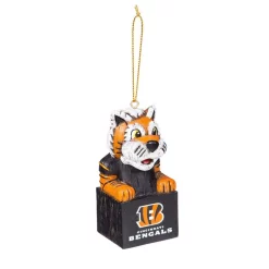 Christmas Tree Decorations Team Sports America Cincinnati Bengals 1-1/2 In. NFL Mascot Tiki Totem Christmas Ornament