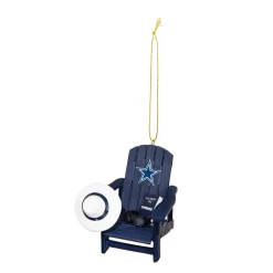 Christmas Tree Decorations Team Sports America Dallas Cowboys 3-1/2 In. NFL Adirondack Chair Christmas Ornament