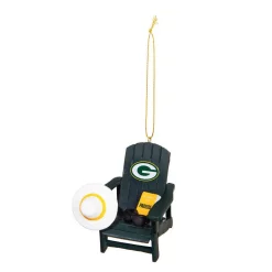 Christmas Tree Decorations Team Sports America Green Bay Packers 3-1/2 In. NFL Adirondack Chair Christmas Ornament