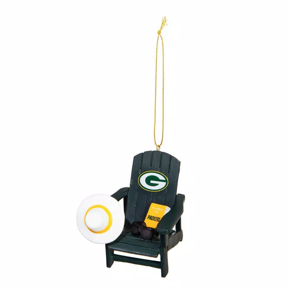 Christmas Tree Decorations Team Sports America Green Bay Packers 3-1/2 In. NFL Adirondack Chair Christmas Ornament 3 Christmas Tree Decorations Team Sports America Green Bay Packers 3-1/2 In. NFL Adirondack Chair Christmas Ornament