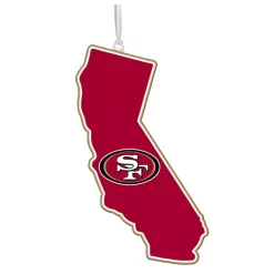 Christmas Tree Decorations Team Sports America San Francisco 49ers 5 In. NFL Team State Christmas Ornament