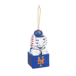 Christmas Tree Decorations Team Sports America New York Mets 1-1/2 In. MLB Mascot Tiki Totem Christmas Ornament