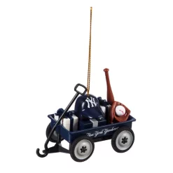 Christmas Tree Decorations Team Sports America New York Yankees 1-3/4 In. MLB Team Wagon Christmas Ornament