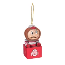 Christmas Tree Decorations Team Sports America Ohio State University 1-1/2 In. NCAA Mascot Tiki Totem Christmas Ornament